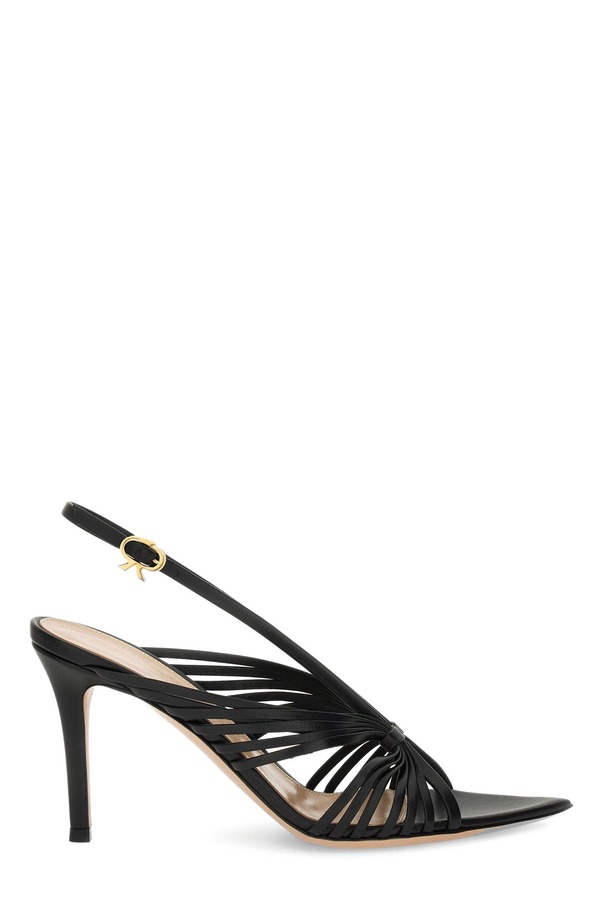 ジャンヴィト ロッシ レディース シューズ スニーカー サンダル Gianvito Rossi Muse 85 Sandal (Women) Black Leather ブラック｜ReVida 店
