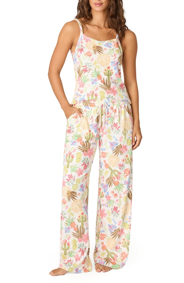 ピージェイサルベージ レディース アンダーウェア ナイトウェア ジャージー PJ Salvage Feelin' Prickly Stretch Jersey Pajamas IVORY アイボリー|ReVida 店