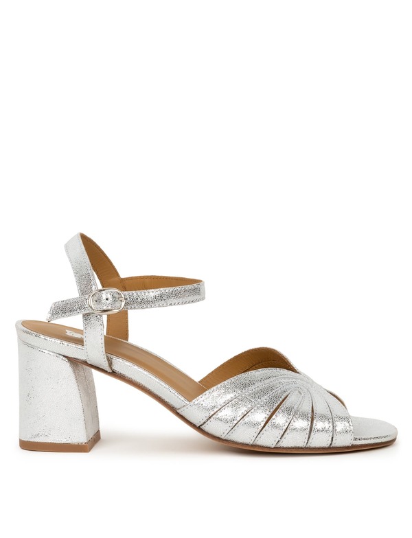 ボビーズ レディース シューズ ヒール サンダル Bobbies Eileen Heeled Sandals (Women) Silver Meanders シルバー｜ReVida 店