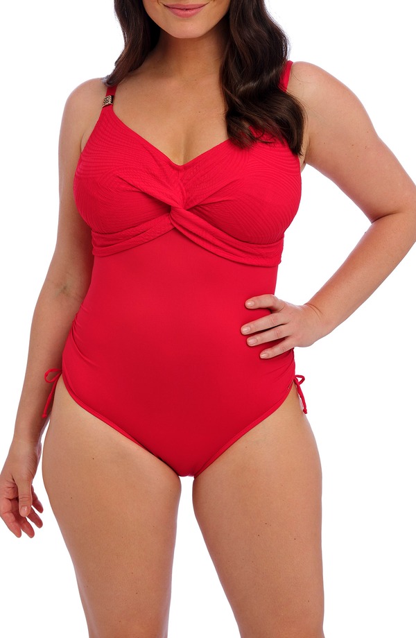 ファンタジー レディース トップス ワンピース Fantasie Ottawa Underwire Twist Front One-Piece Swimsuit RADIANT RED レッド|ReVida 店