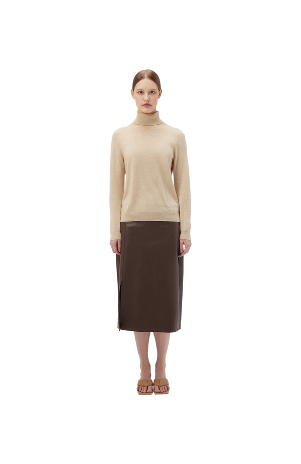 ゴビ カシミヤ レディース アウター パーカー・スウェット タートルネック セーター Gobi Cashmeressential Cashmere Turtleneck Sweater beige ベージュ｜ReVida 店