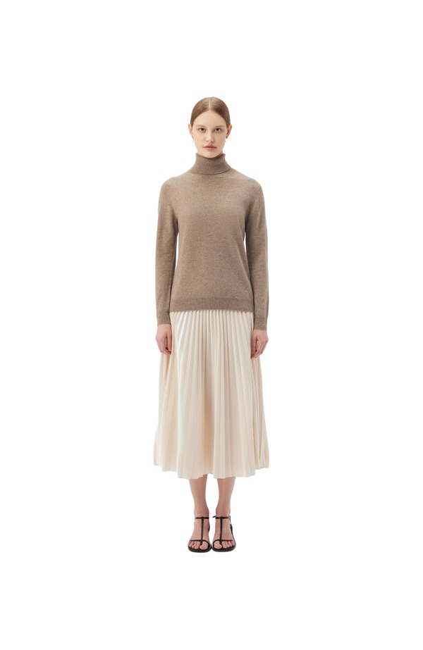 ゴビ カシミヤ レディース アウター パーカー・スウェット タートルネック セーター Gobi Cashmeressential Cashmere Turtleneck Sweater taupe トープ｜ReVida 店