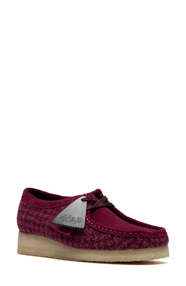 クラークス レディース シューズ ブーツ・レインブーツ Clarks Originals Wallabee Chukka Boot (Women) PURPLE TWEED COMBO パープル|ReVida 店
