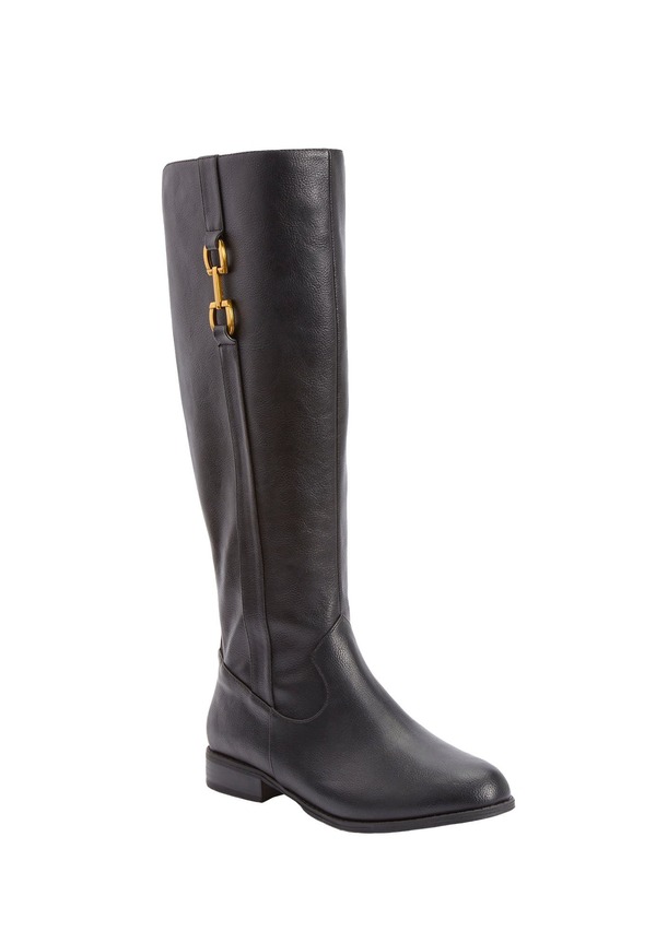 コンフォートビュー レディース シューズ ブーツ・レインブーツ Comfortview The Azalia Wide Calf Boot (Women) BLACK ブラック|ReVida 店