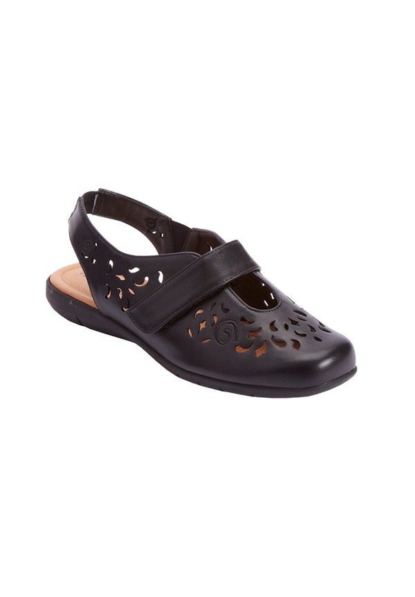 コンフォートビュー レディース シューズ パンプス Comfortview The Jordyn Sling (Women) BLACK ブラック｜ReVida 店