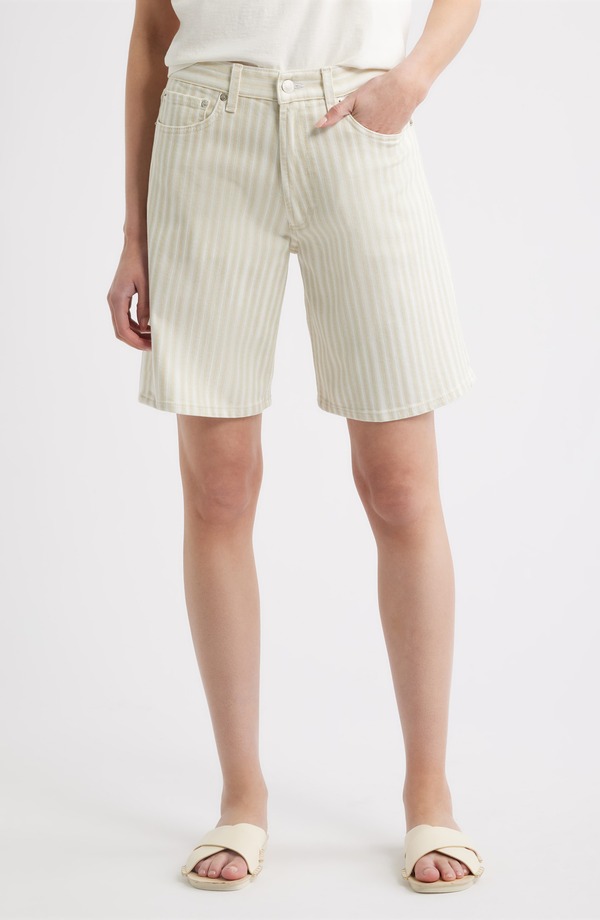 レイルズ レディース ボトムス デニムパンツ ショートパンツ Rails Agoura Denim Bermuda Shorts MALIBU STRIPE ストライプ｜ReVida 店