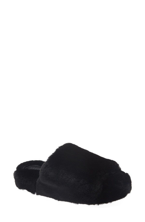 アパリス レディース シューズ サンダル Apparis Dillon Faux Fur Slipper (Women) NOIR|ReVida 店