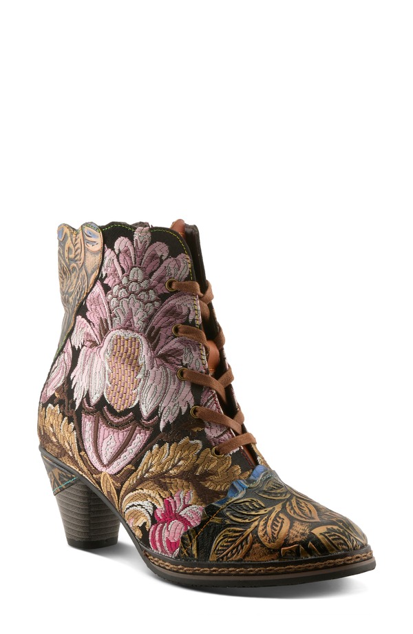 スプリングステップ レディース シューズ ブーツ・レインブーツ L'Artiste by Spring Step L'Artiste Siren Bootie (Women) BRONZE MULTI マルチカラー|ReVida 店
