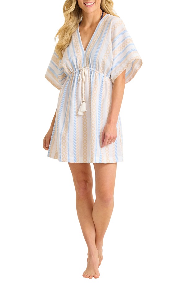 トッミーバハマ レディース トップス ワンピース Tommy Bahama Geo Jacquard Cover-Up Dress CREEK BED｜ReVida 店