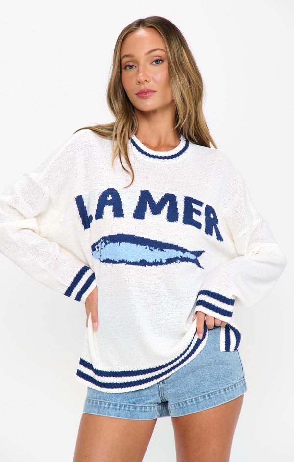 ウミーユアムーム レディース アウター パーカー・スウェット セーター Show Me Your Mumu Settle In Sweater La Mer Graphic Knit｜ReVida 店