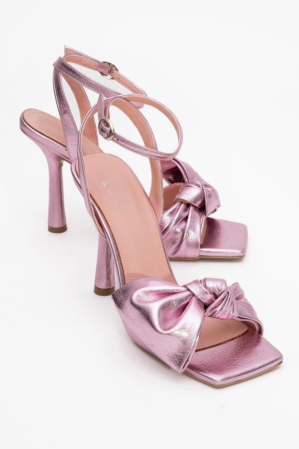 プロローグシューズ レディース ヒール サンダル アンクル Prologue Shoes Pilankle Strap Stiletto Sandal (Women) Pink ピンク｜ReVida 店