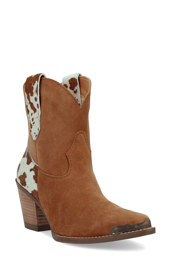 ディンゴ レディース シューズ ブーツ・レインブーツ Dingo Texas Charm Genuine Calf Hair Bootie (Women) CAMEL キャメル|ReVida 店