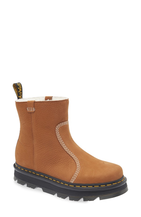 ドクターマーチン レディース シューズ ブーツ・レインブーツ Dr. Martens Zebzag Rigger Boot (Women) DESERT BROWN ブラウン|ReVida 店