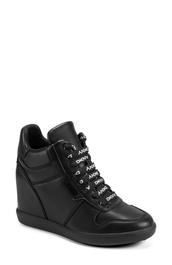 ダナ キャラン ニューヨーク レディース シューズ スニーカー DKNY Sereina Hidden Wedge Sneaker (Women) BLACK ブラック｜ReVida 店