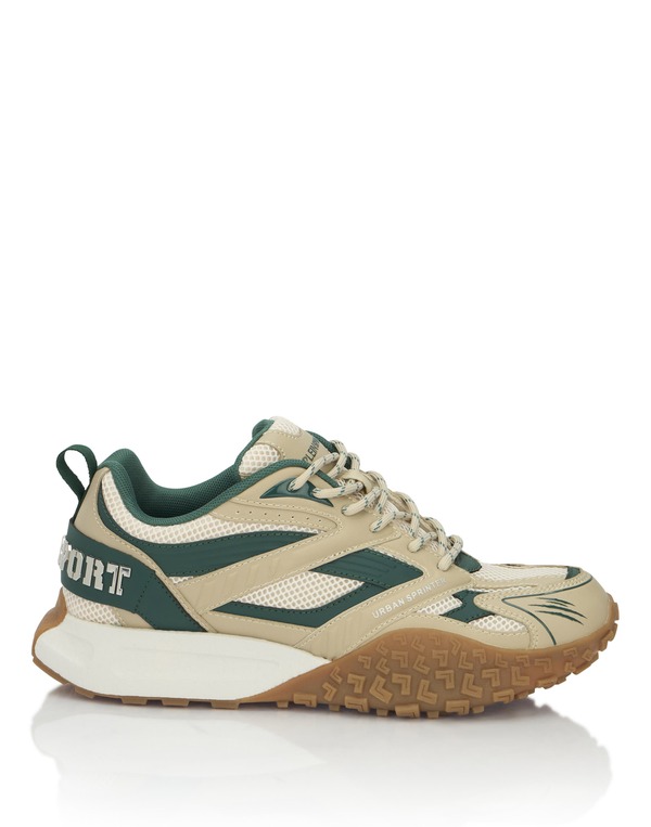 プレイン スポーツ レディース シューズ スニーカー プリント PLEIN SPORT Sprinter Unisex (Unisex) beige/green グリーン｜ReVida 店 40,170円