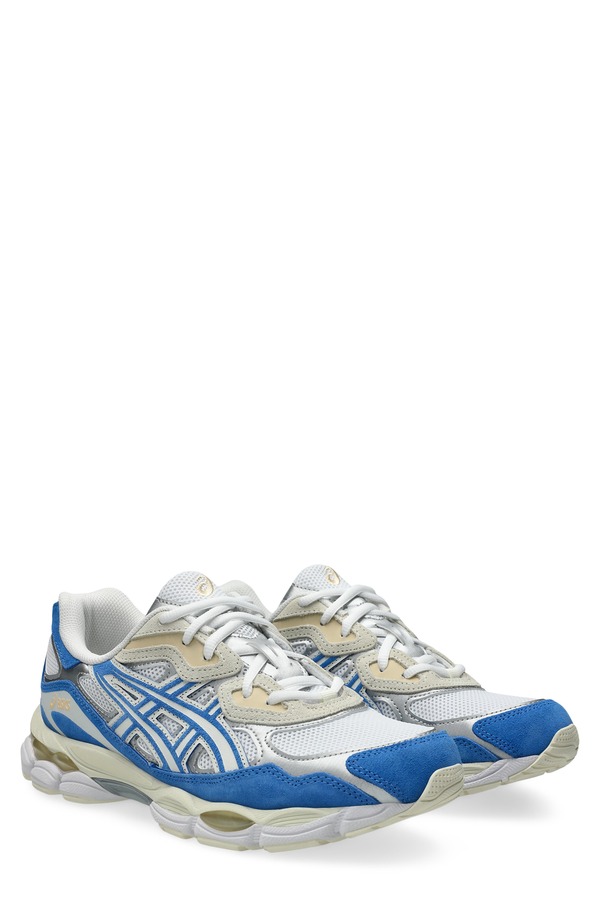 アシックス メンズ シューズ スニーカー ASICS GEL-NYC Sneaker (Men) WHITE/ BLUE COAST ホワイト｜ReVida 店