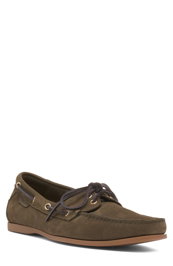 トム・フォード メンズ シューズ スニーカー TOM FORD Robin Boat Shoe (Men) 3EA02 OLIVE/ AMBER アンバー|ReVida 店
