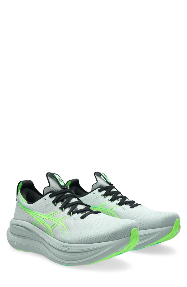 アシックス メンズ シューズ スニーカー ASICS GEL-NIMBUS 28 Running Shoe (Men) COLD MOSS/ILLUMINATE GREEN グリーン｜ReVida 店