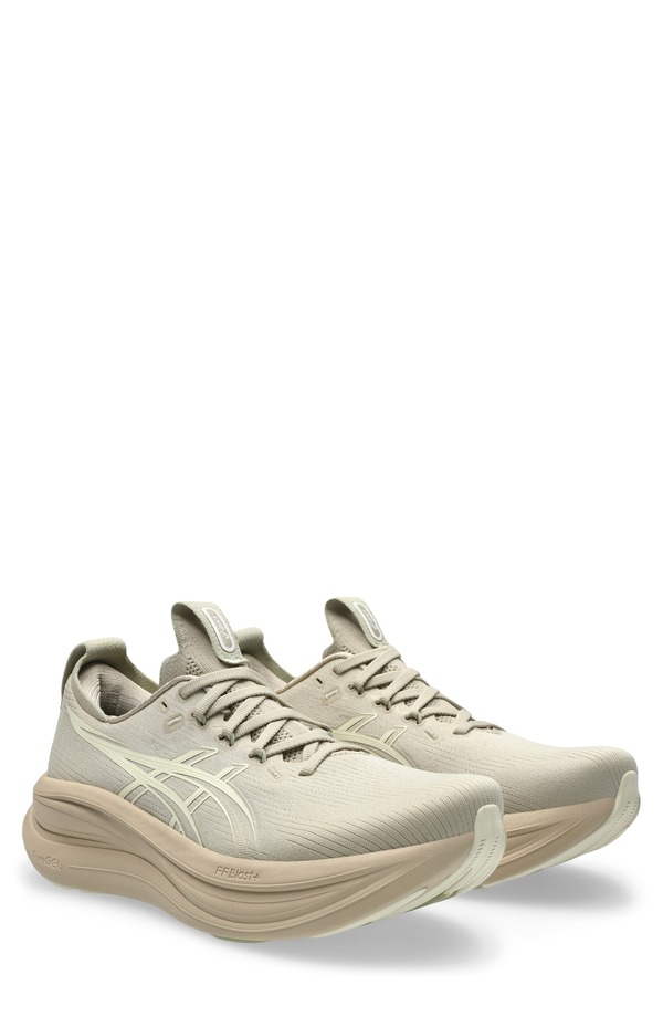 アシックス メンズ シューズ スニーカー ASICS GEL-NIMBUS 28 Running Shoe (Men) FEATHER GREY/ CREAM クリーム｜ReVida 店