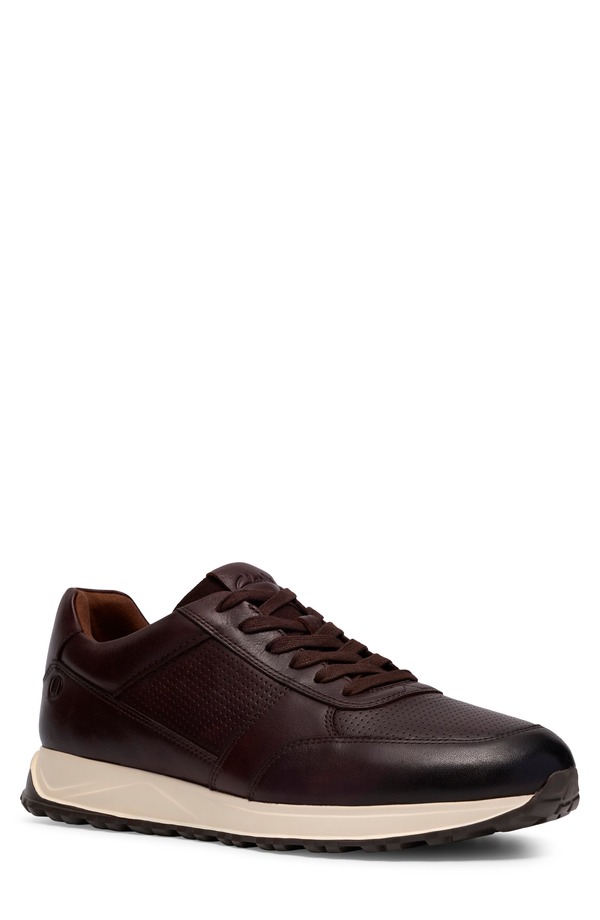クラークス メンズ シューズ スニーカー レース レザー Clarks Radwellace-Up Leather Sneaker (Men) BROWN LEATHER ブラウン|ReVida 店