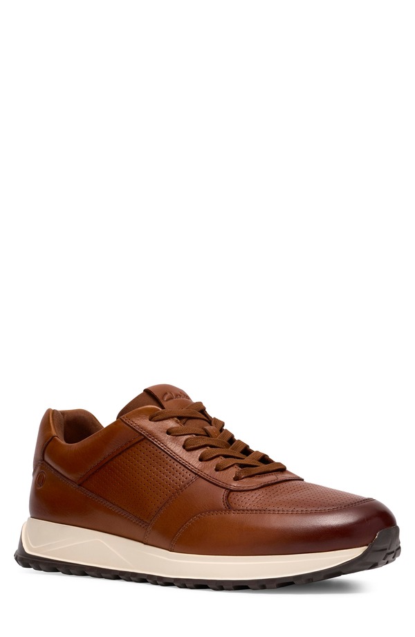 クラークス メンズ シューズ スニーカー レース レザー Clarks Radwellace-Up Leather Sneaker (Men) TAN LEATHER タン|ReVida 店