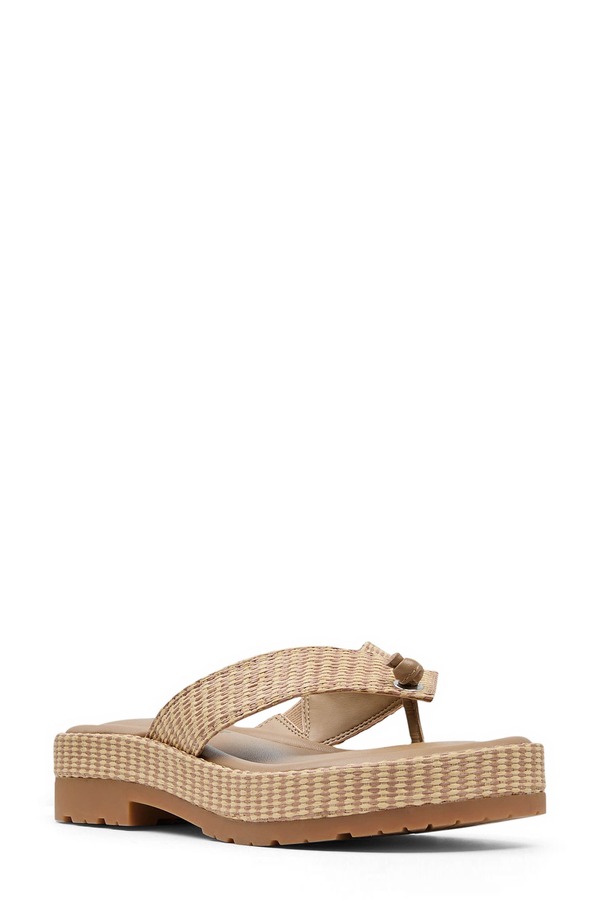 ドナルドプリネール レディース シューズ サンダル プラットフォーム Donald Pliner Sylverr Platform Flip Flop Tobacco｜ReVida 店