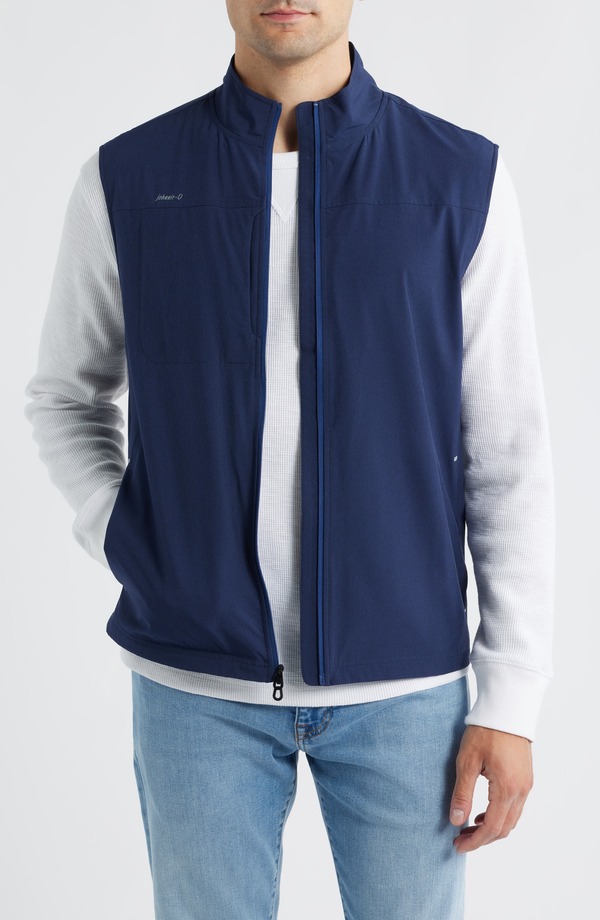 ジョニー オー メンズ アウター 上衣・上衣 より良い johnnie-O Big Sur Performance Vest Navy 米国海軍