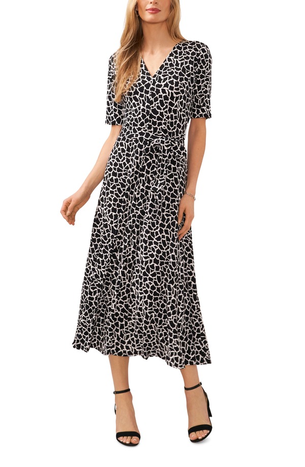 チャウス レディース トップス ワンピース Vネック ニット Chaus V-Neck Tie Waist Knit Dress CARNATION｜ReVida 店
