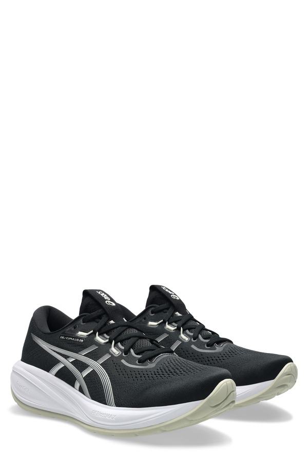 アシックス メンズ シューズ スニーカー ASICS GEL-CUMULUS 28 Running Shoe (Men) BLACK/WHITE ホワイト｜ReVida 店