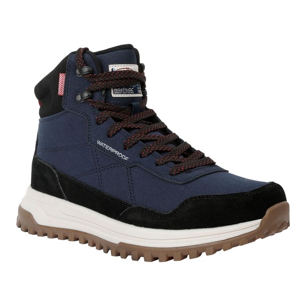 レガッタ メンズ シューズ ブーツ・レインブーツ スエード Regatta Mayfield Suede Walking Boots (Men) Navy and Black ブラック|ReVida 店