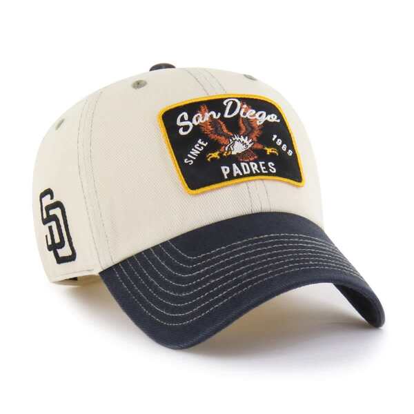 フォーティーセブン メンズ アクセサリー 帽子 Men's '47 Natural/Black San Diego Padres Keepsake Collection Clean Up Adjustable Hat Natural ブラック|ReVida 店