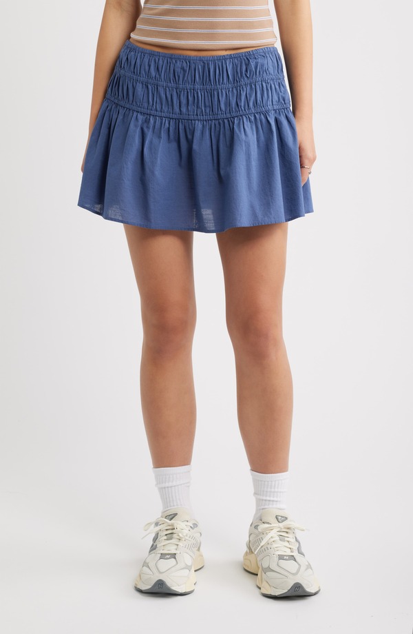 ビーピー レディース ボトムス ハーフパンツ・ショーツ コットン BP. Drop Waist Flare Cotton Skort BLUE INDIGO インディゴ｜ReVida 店