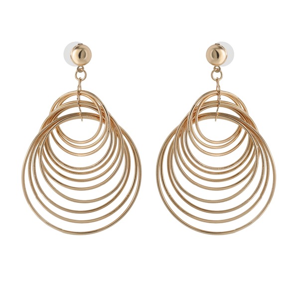 ジェシカシンプソン レディース アクセサリー ピアス・イヤリング Jessica Simpson Multi Hoop Drop Earrings Yellow Gold-Tone Statement Hoops Gold-Tone ゴールド｜ReVida 店