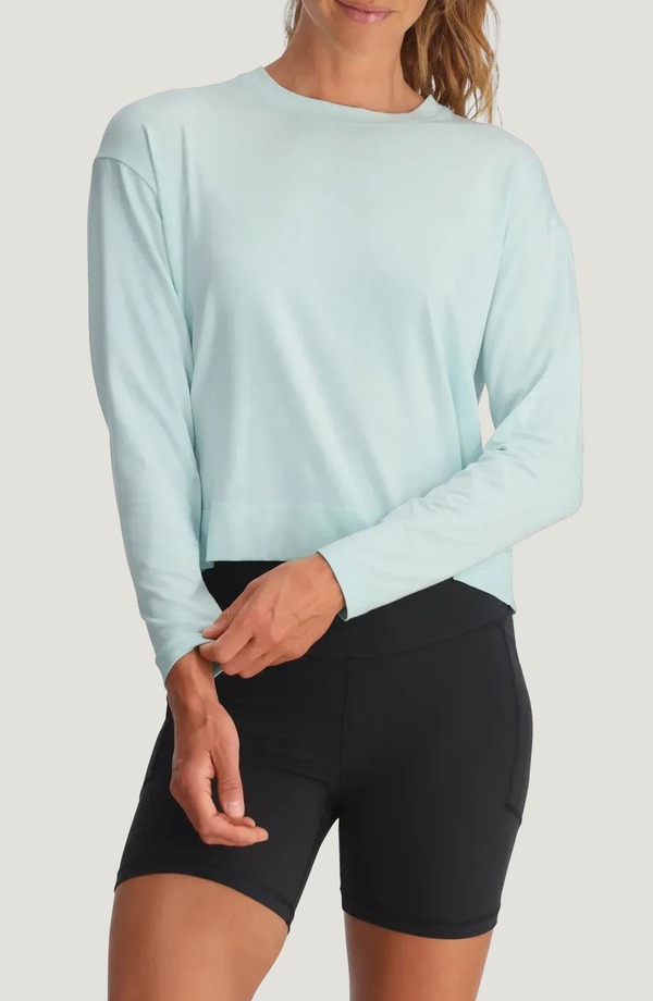 フリー フライ レディース トップス シャツ Free Fly Shade Crossover Long Sleeve Top TROPIC SEA｜ReVida 店
