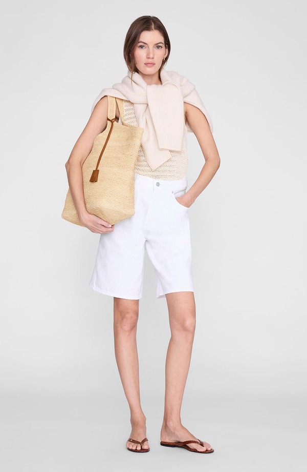 アニービン レディース ボトムス ハーフパンツ・ショーツ ANINE BING Jasper Short White ホワイト｜ReVida 店