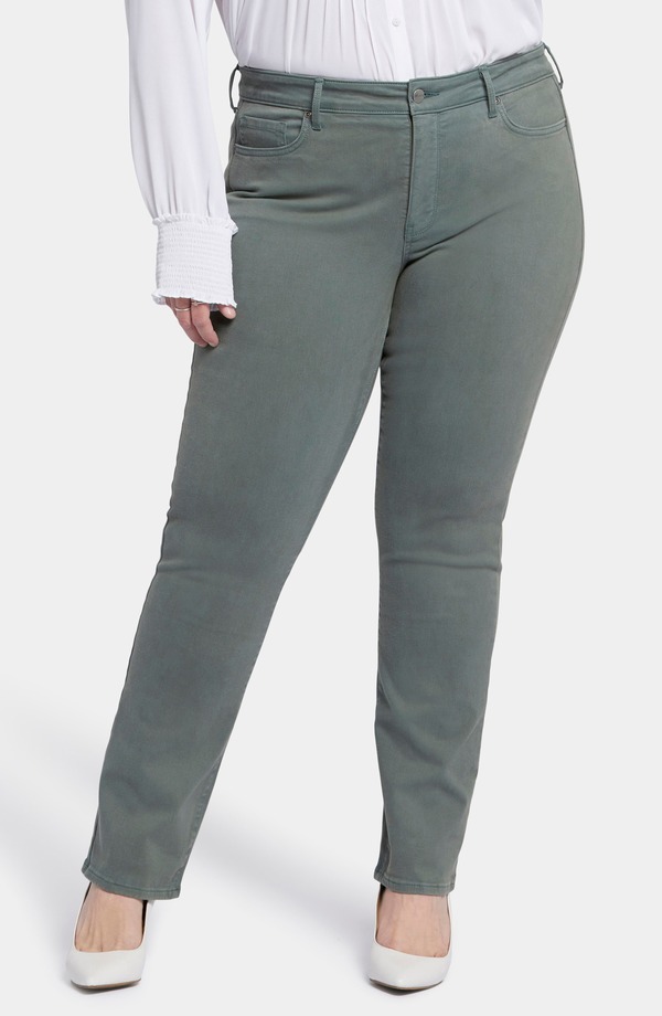 エヌワイディージェイ レディース ボトムス デニムパンツ ストレート プラスサイズ ジーンズ NYDJ Marilyn Straight Leg Jeans (Plus) SAGE LEAF セージ|ReVida 店