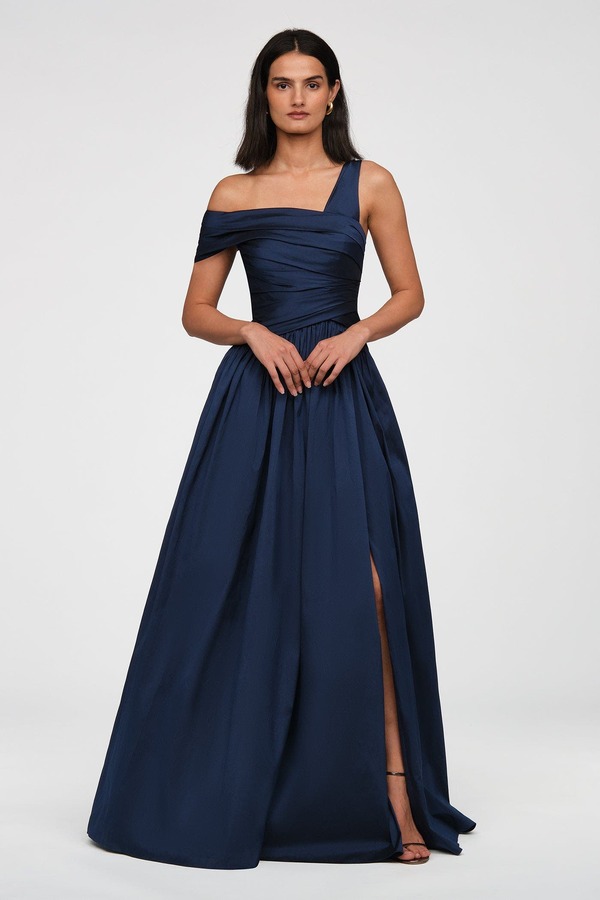 セイア レディース トップス ワンピース アシンメトリー Theiavery Asymmetric Taffeta Gownautical Navy ネイビー｜ReVida 店