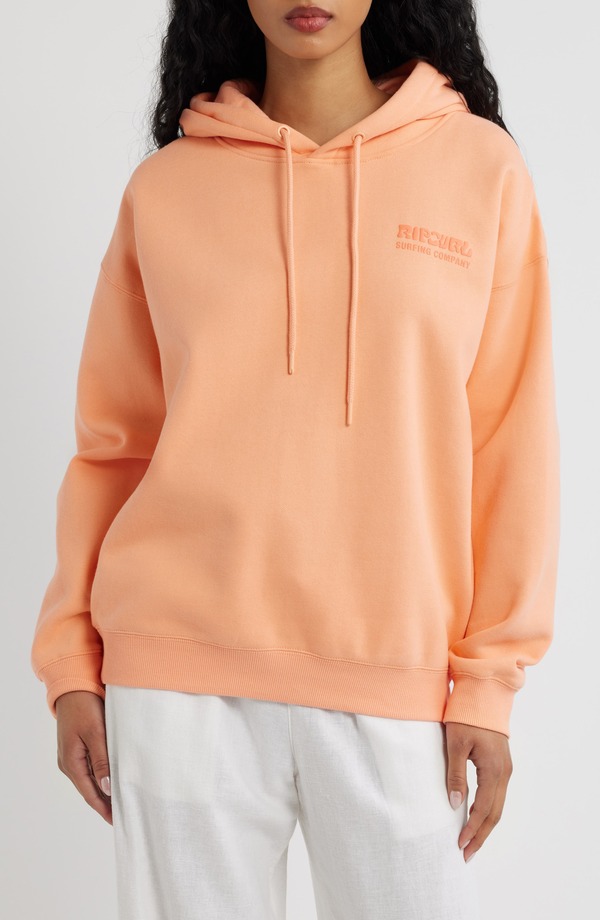 リップカール レディース アウター パーカー・スウェット プリント グラフィック Rip Curl Surf Puff Print Graphic Hoodie PAPAYA|ReVida 店