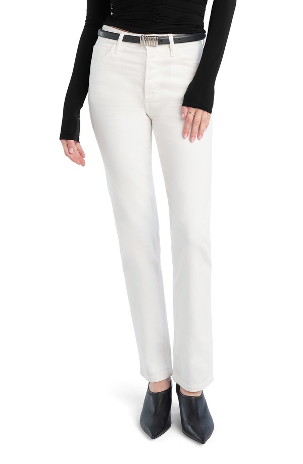 フェイバリット ドーター レディース ボトムス デニムパンツ ストレート ジーンズ Favorite Daughter The Jen Straight Leg Jeans ANCHORAGE WHITE ホワイト｜ReVida 店