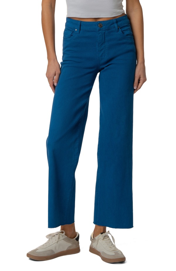 カットフロムザクロス レディース ボトムス デニムパンツ ワイドレッグ ハイウエスト アンクル ジーンズ KUT from the Kloth Raw Hem High Waist Ankle Wide Leg JeansAPPHIRE サファイア|ReVida 店