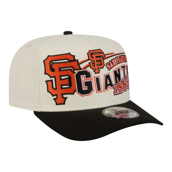 ニューエラ メンズ アクセサリー 帽子 Men's New Era Cream/Black San Francisco Giants Classic A-Frame 9FIFTY Snapback Hat Cream クリーム|ReVida 店