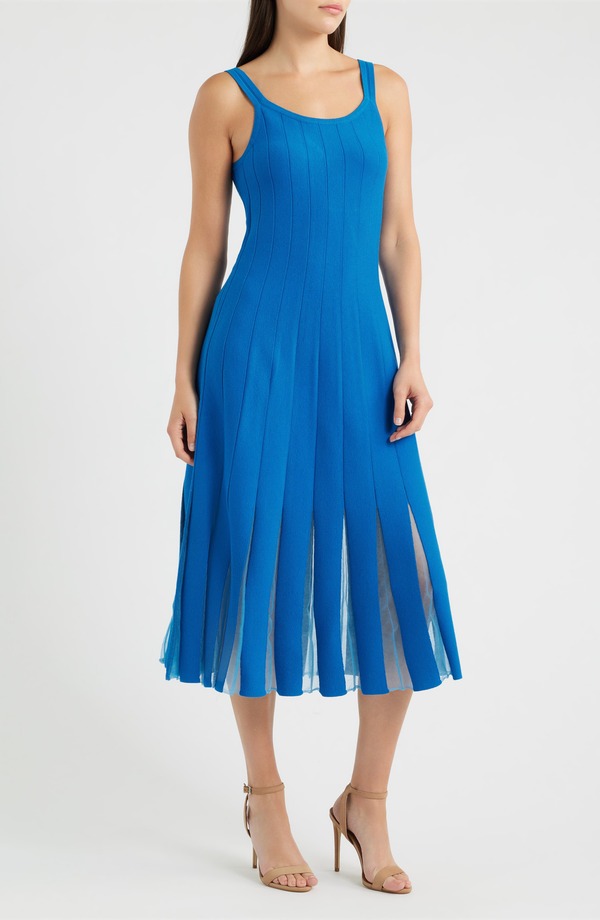 エリータハリ レディース トップス ワンピース ニット Elie Tahari The Raelynn Knit Dress DEEP BLUE ブルー｜ReVida 店