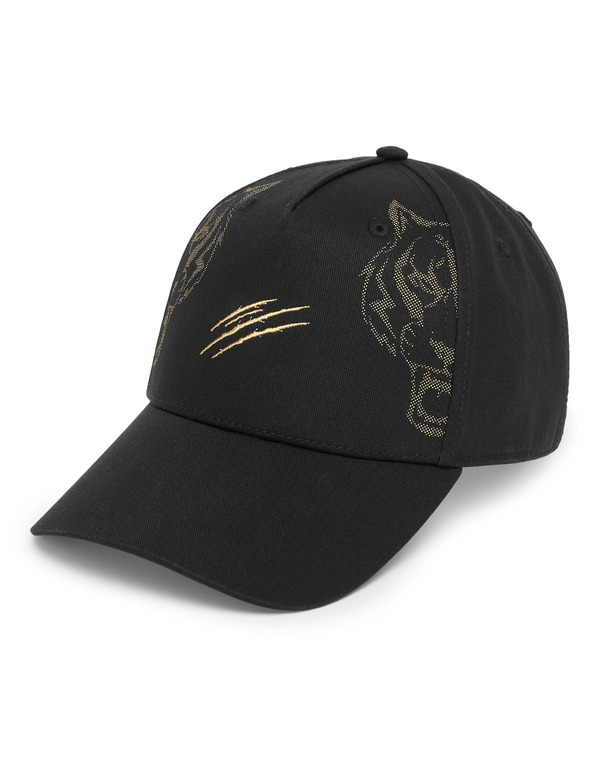 プレイン スポーツ レディース アクセサリー 帽子 キャップ PLEIN SPORT Baseball Cap Tiger Adjustable Strap Unisex black/gold ブラック｜ReVida 店 23,288円