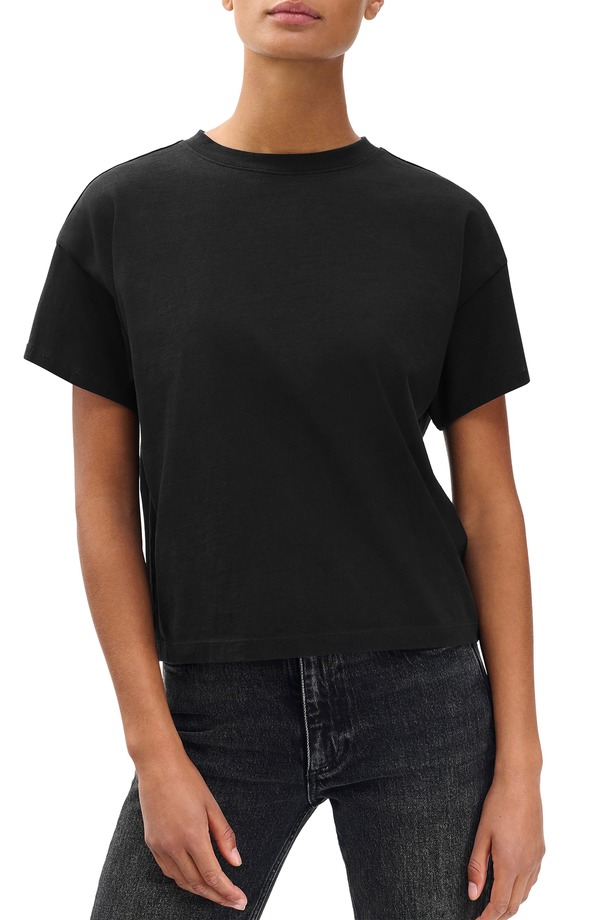 ラグアンドボーン レディース トップス シャツ コットン ジャージー rag & bone Kelley Boxy Cotton Jersey T-Shirt BLACK ブラック|ReVida 店