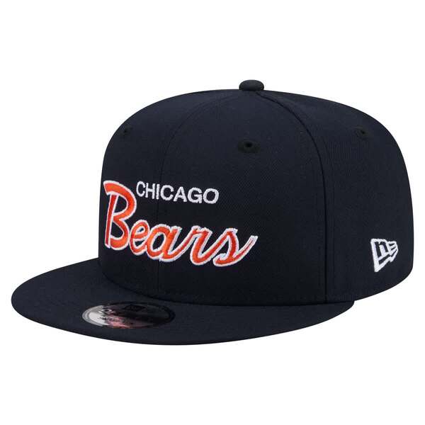 ニューエラ メンズ アクセサリー 帽子 Men's New Era Navy Chicago Bears Core Team Script 9FIFTY Snapback Hat Navy ネイビー|ReVida 店