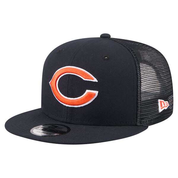 ニューエラ メンズ アクセサリー 帽子 Men's New Era Navy Chicago Bears Core Team 9FIFTY Trucker Snapback Hat Navy ネイビー｜ReVida 店