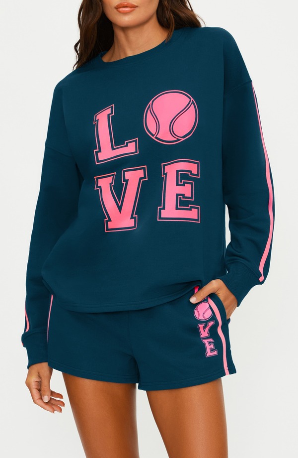 ビーチライオット レディース アウター パーカー・スウェット クルーネック シャツ コットン Beach Riot Cyra Crewneck Cotton Sweatshirt SEASHELL｜ReVida 店