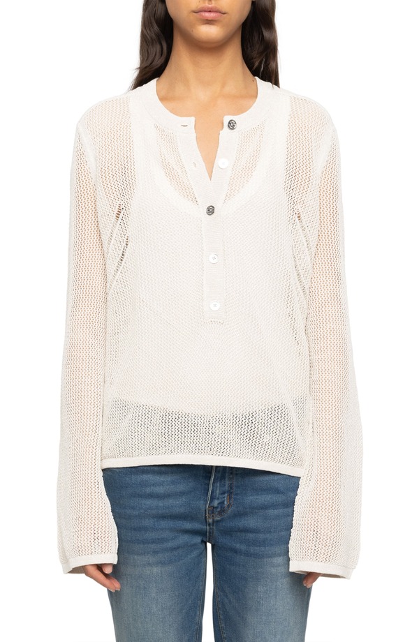ザディグ エ ヴォルテール レディース アウター パーカー・スウェット セーター ロゴ Zadig & Voltaire Mandalangel Wings Logo Sweater VANILLE|ReVida 店