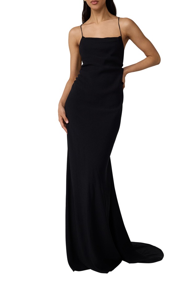 ダイアン フォン ファステンバーグ レディース トップス ワンピース レース Diane von Furstenberg Stanton Lace Detail Crossback Gown BLACK ブラック｜ReVida 店