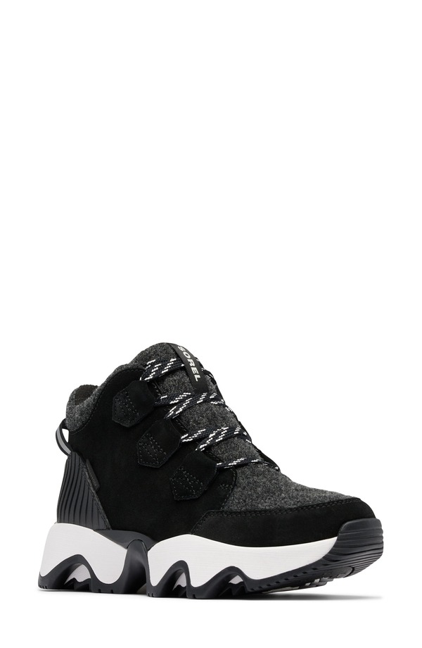 ソレル レディース シューズ ブーツ・レインブーツ プラスサイズ スニーカー SOREL Kinetic Impact Caribou Plus Waterproof Sneaker Bootie Black/ Sea Salt ブラック